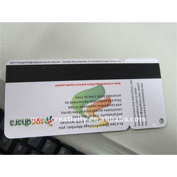 Plastic Loyalty Member Pvc Combo Card with Barcode Key Tags