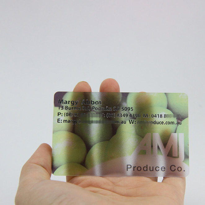 光沢のある空白の名刺Pvc透明インクジェットPvcカード