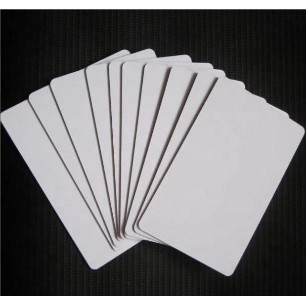 CR80プラスチックホワイトIDビジネスブランクカード印刷可能なメンバーシップカード