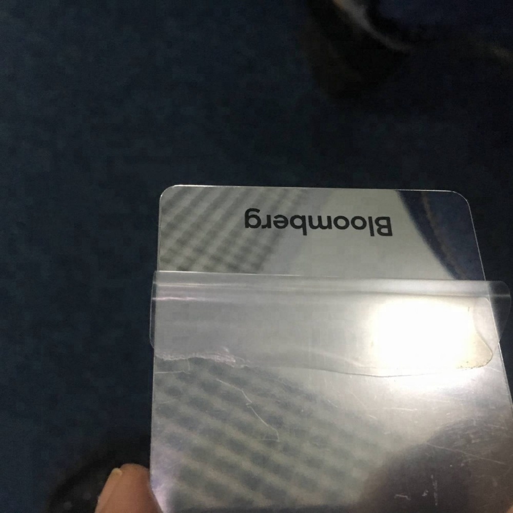 クレジットカードサイズロゴ印刷PVCミラー名刺