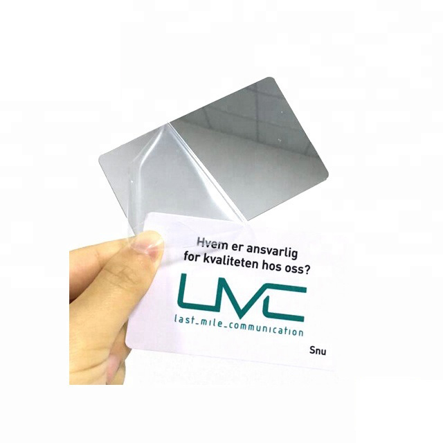 Credit Card Size Logo Printing Pvc Mirror Business Card