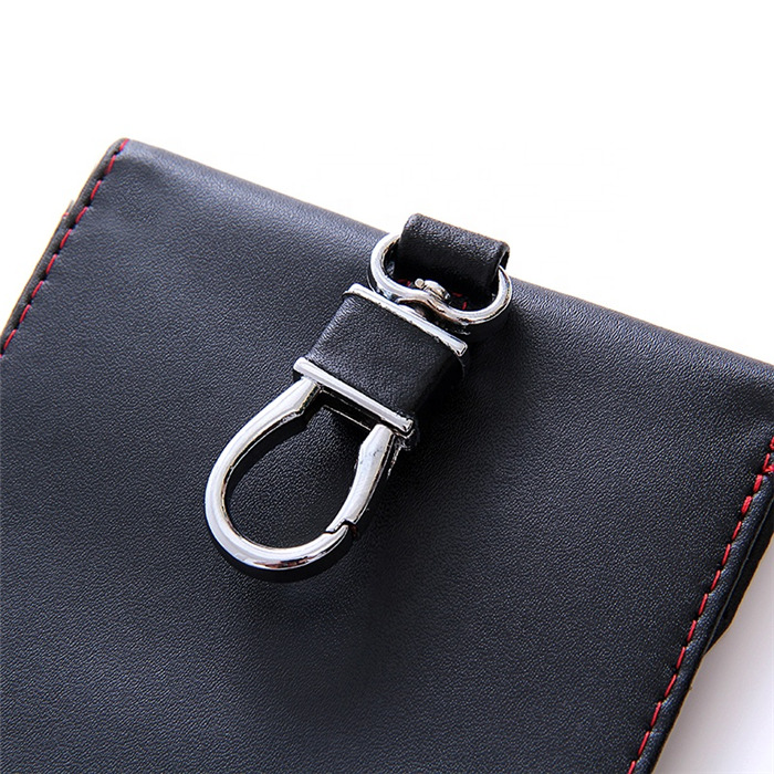 Genuine Leather Business Key Fob Protector For NFC RFID Blocking Key Fobs RFID Protection Car Key Bag