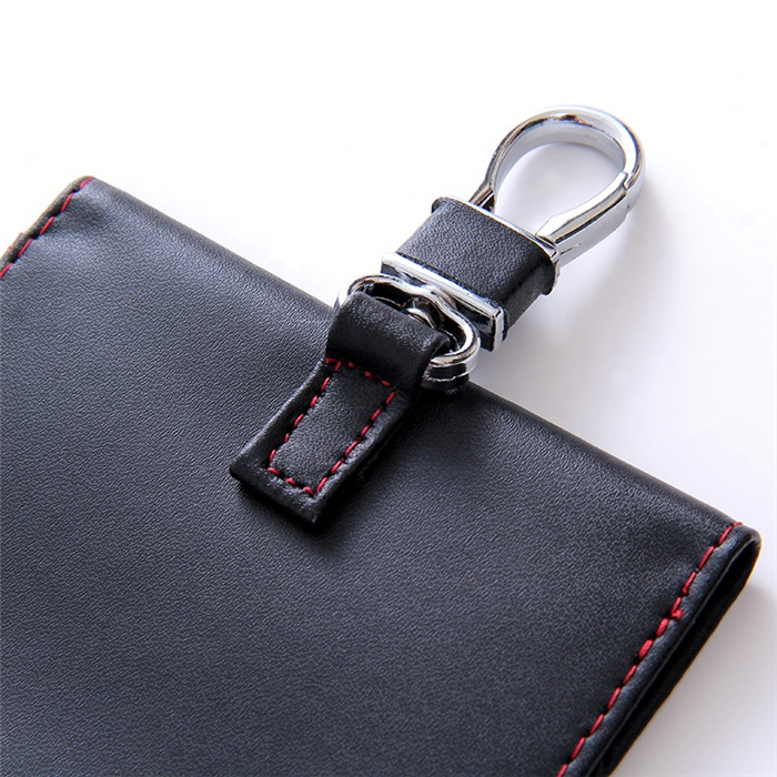 Γνήσιο δέρμα Επαγγελματικό προστατευτικό κλειδιού για NFC RFID Blocking Key Fob Προστασία RFID Τσάντα κλειδιού αυτοκινήτου