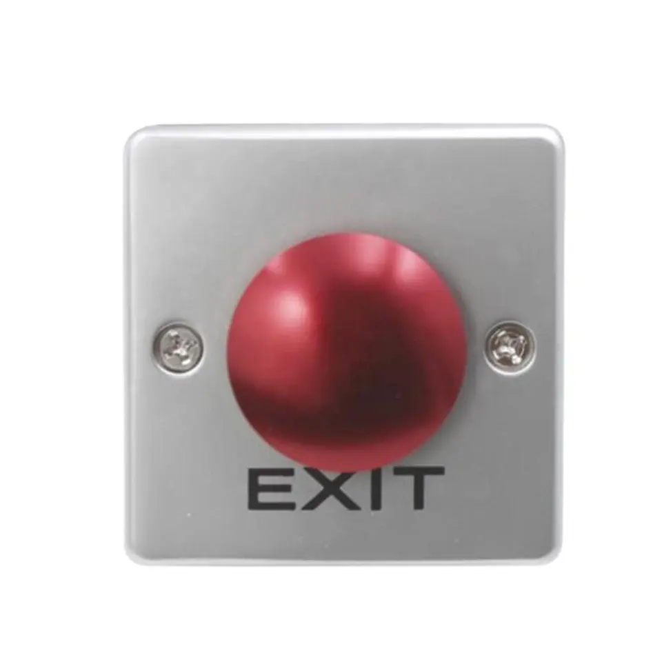 High Quality Stainless Steel Door Opener Metal DC 12V Push Button Red Exit Switch Access Control Door Release Button