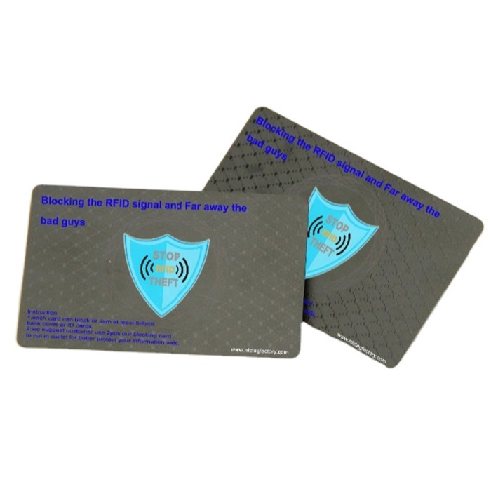 Защитная карта RFID для защиты от кражи личных данных для кредитной карты