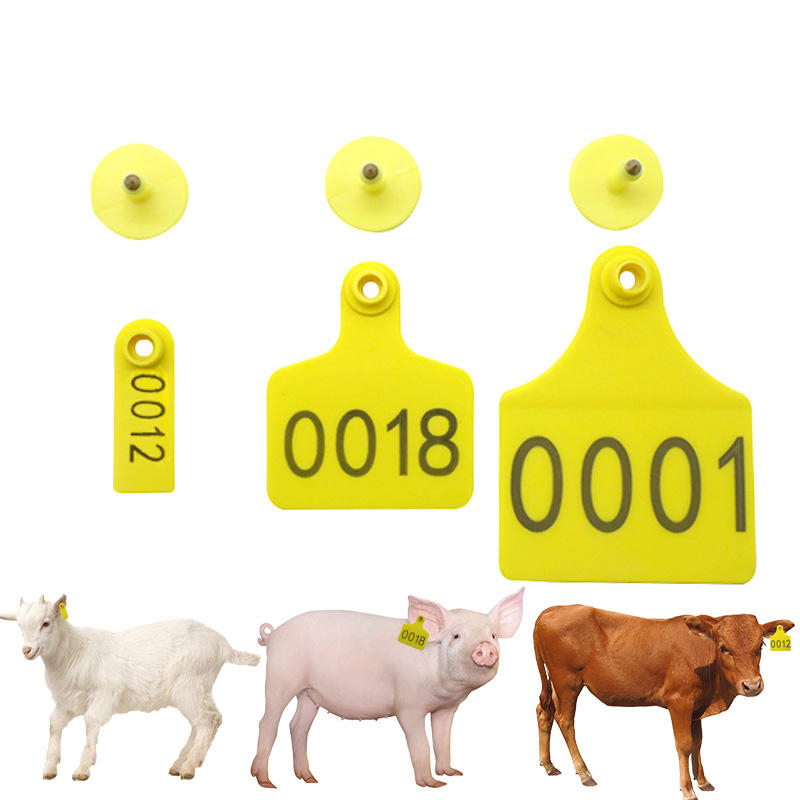 ISO 17717 인증 돼지 귀 태그 30mm 직경(번호 포함)