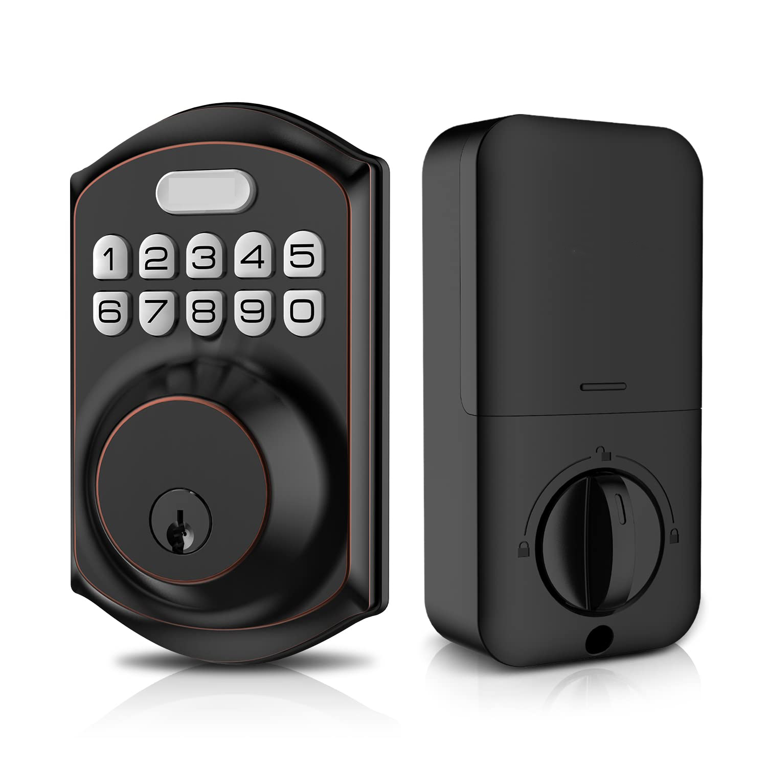 Keyless Entry Door Lock with Keypad - Smart Deadbolt Lock for Front Door with 2 Keys