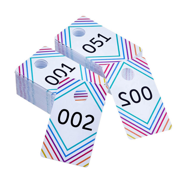Large Plastic Live Sale Number Tags Normal and Reverse Mirror Image Numbers Cards Coat Hanger Numbers Cards