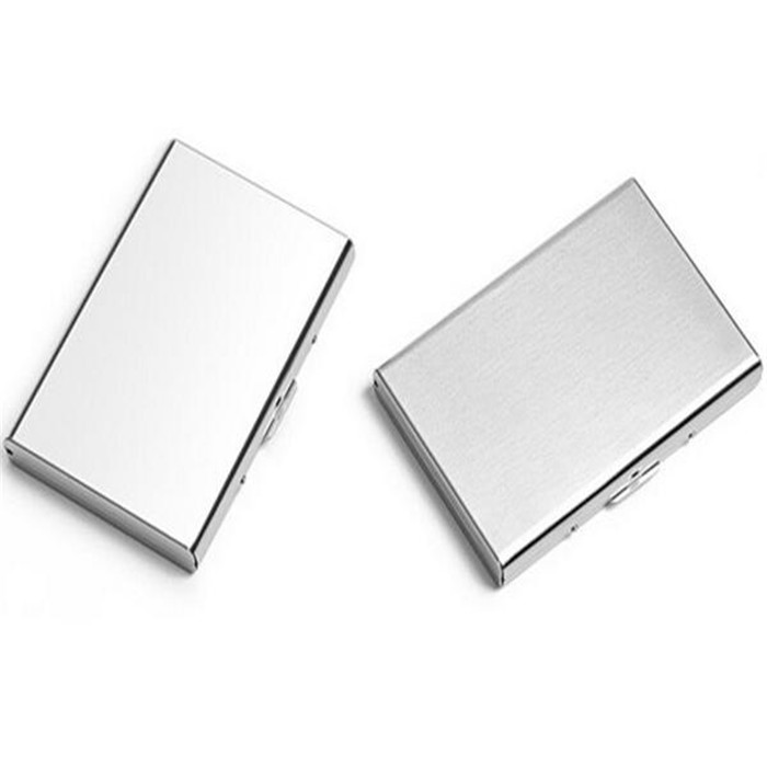 Impresión de logotipo láser Portatarjetas de visita RFID Estuche para tarjetas de bloqueo RFID