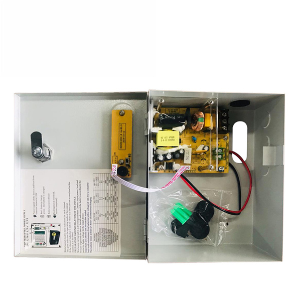 Lineær 12VDC 5 Amp udgangsstrømforsyning inkluderer LED-indikatorer og batteriopladningskredsløb PSU Metal Boxed Power Supplies