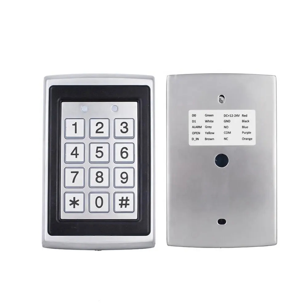 Kovové pouzdro IP65 Vodotěsné RFID EM karta Čtečka pro kontrolu přístupu do dveří s klávesnicí Samostatný zámek dveří Smart Card