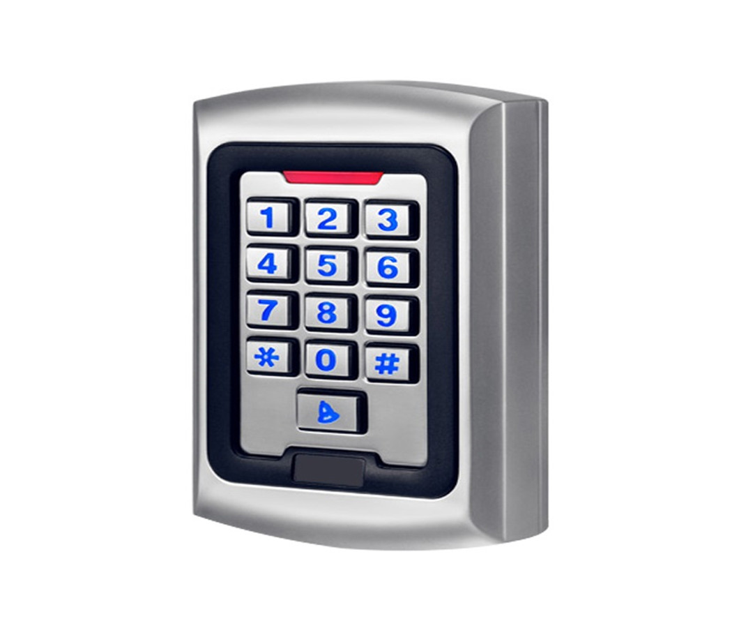 Metal RFID-adgangskontroltastatur med dørklokke og dobbeltfarvede LED-lys