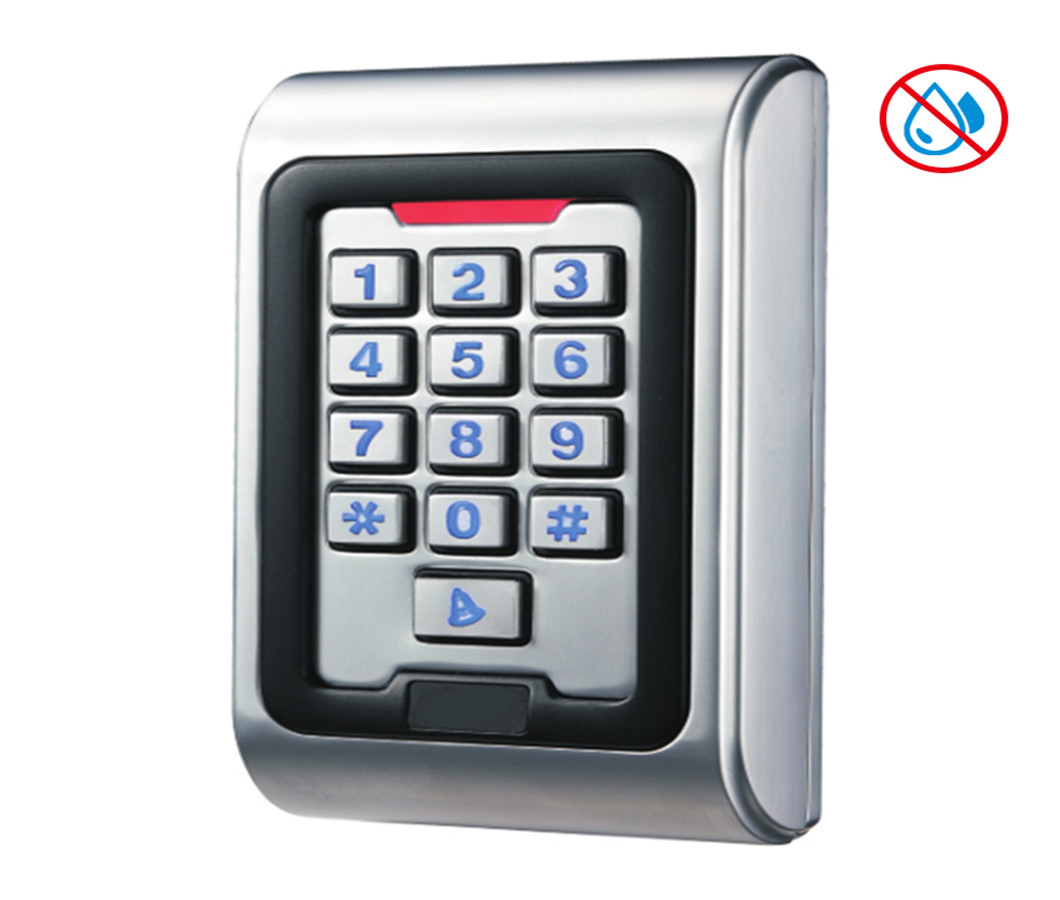 Kontrol Akses Standalone Logam Mendukung Keyboard Akses kartu EM atau MF