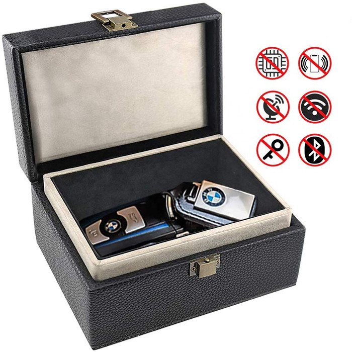 Clausus Box RFID Securitatis minimus PU Leather RFID Clausus Box