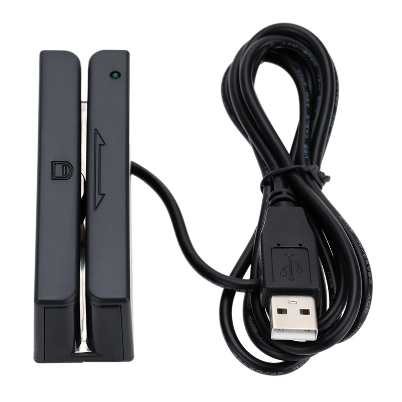 123 ट्रॅक USB RS232 इंटरफेससह मॅग्नेटिक स्ट्राइप कार्ड रीडर
