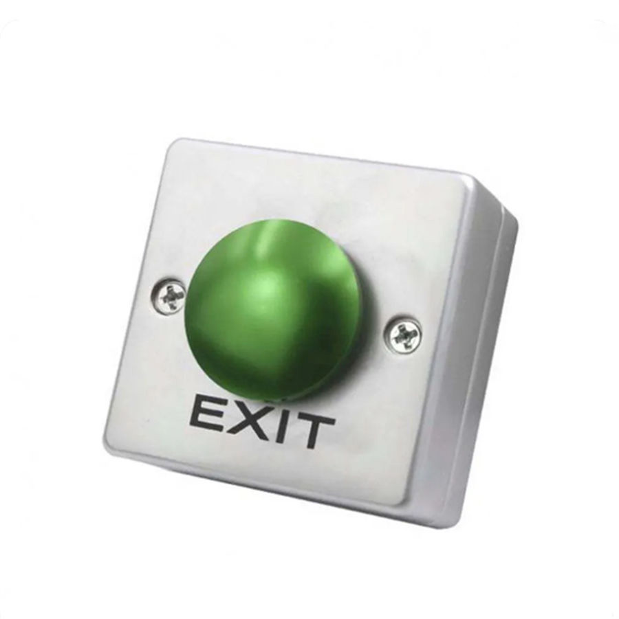 Mushroom Exit Switch Stainless Steel Door Opener Release Metal DC 12V Push Button Green Exit Switch
