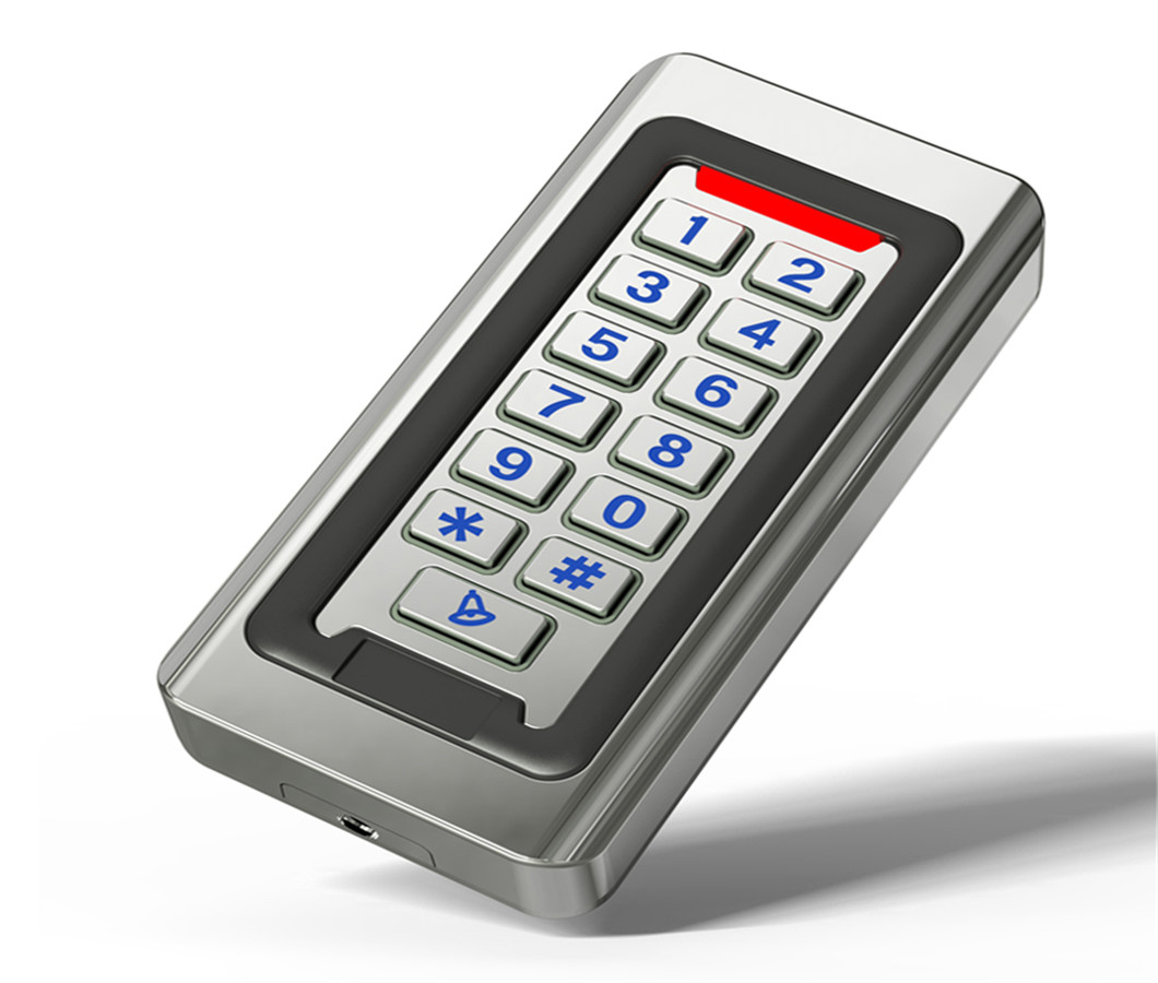 Non-waterproof Rfid Access Control Keypad Metal Case Swipe Card Door