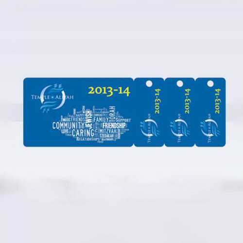 One Plastic Pvc Standard Card +3 Combo Key Tag Card with Hole