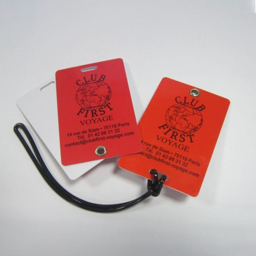 Personalized Plastic Blank PVC Luggage Tag with Plastic Loop