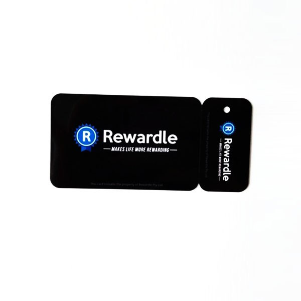 Plastic 1+1 Combo Pvc Key Tag Card Barcode Keychain Card