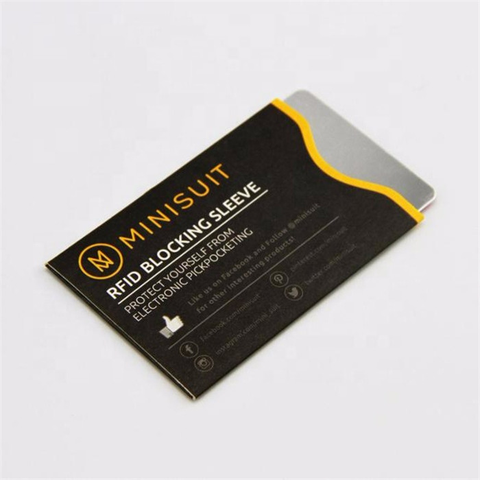 RFID Blocking Data Theft Protection Secure Credit Card Sleeves