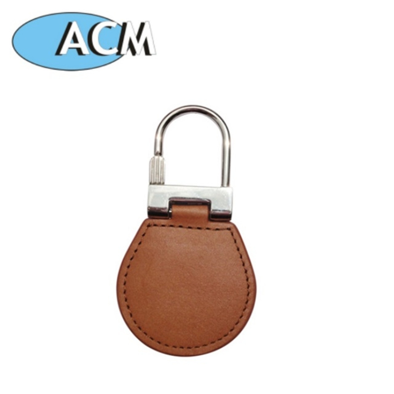 Access Control အတွက် RFID Leather Keyfob သော့ချိတ်
