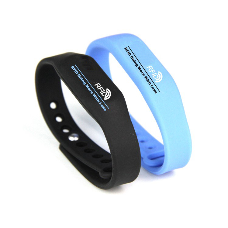 silicon wrist bands adjustable RFID silicon wristband GYM wristband with closure