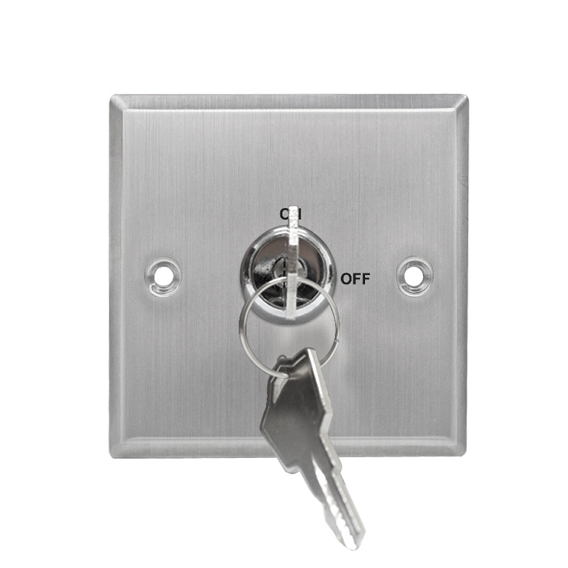 Stainless Steel DPDT Emergency Release Metal push button Key Switch for Access Control System Door Lock /gate and door operator