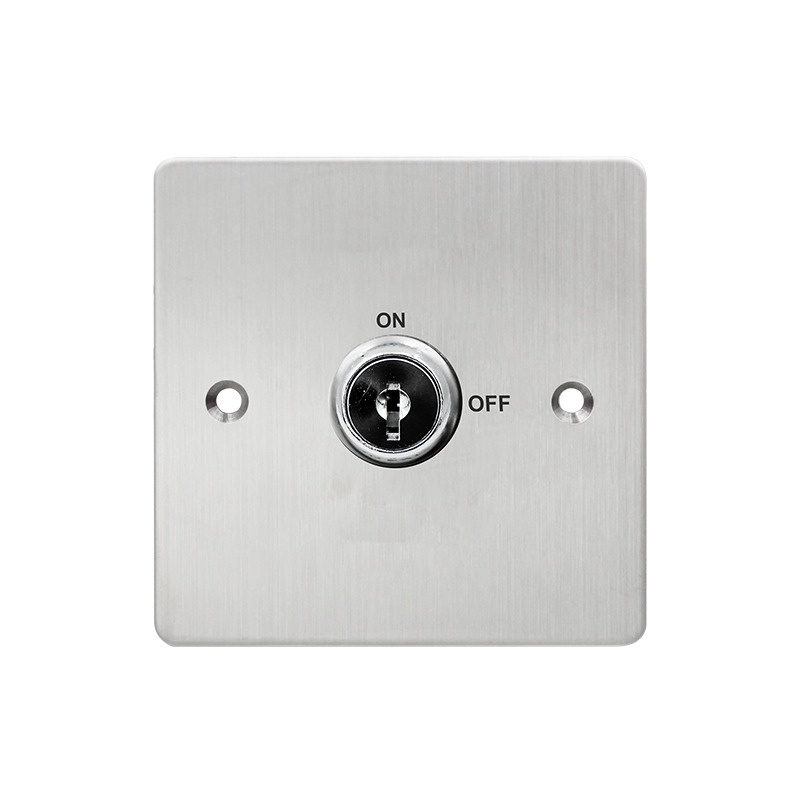stainless steel Key switch DPDT 2NO/2NC/COM Access Control Door Release Button