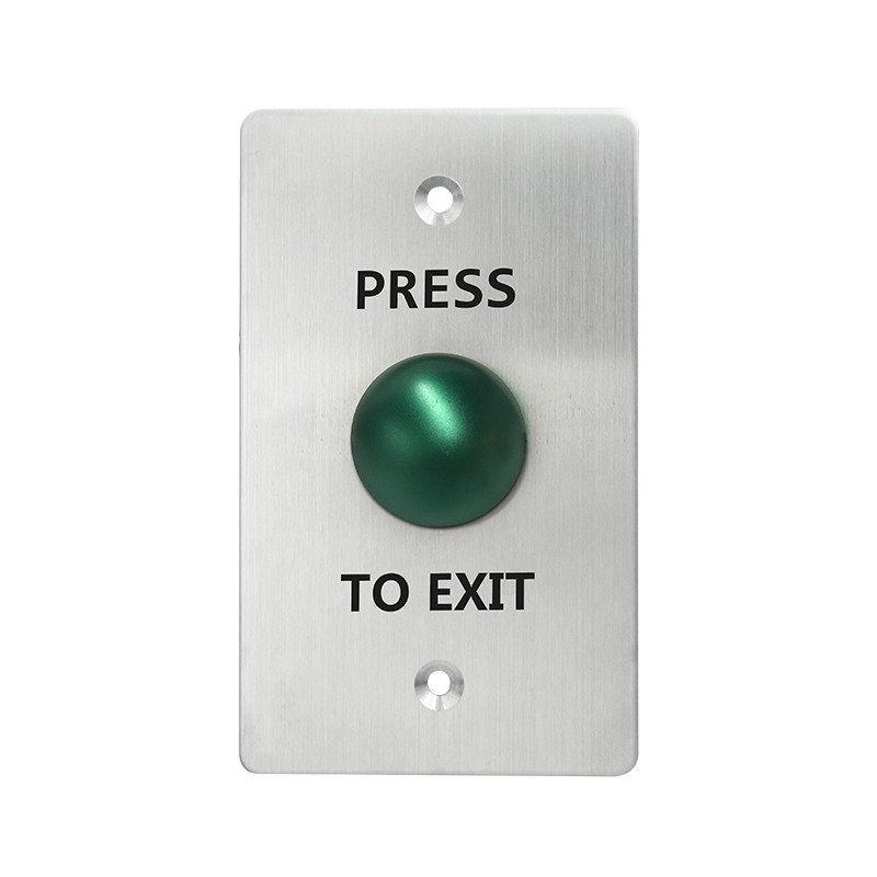 स्टेनलेस स्टील पुश बटनबाट बाहिर निस्कन हरियो च्याउ निकास बटन वाटरप्रूफ आउटडोर मौसम अनुरोध पुश बटन बाहिर निस्कन