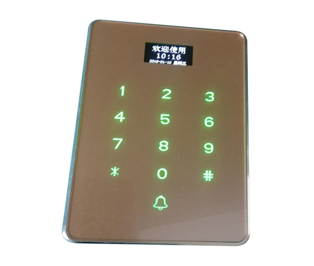 Standalone Metal Touch Screen Rfid-læser med tastatur Wiegand 26/34 til døradgangskontrolsystem