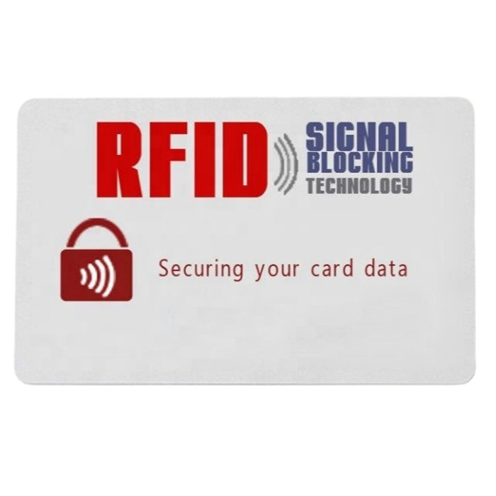 NFC सम्पर्करहित कार्ड शिल्ड ब्लक Rfid चिप क्रेडिट कार्ड