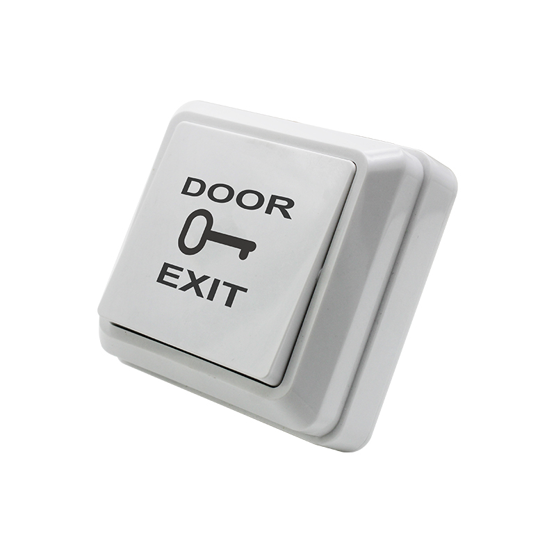 Botón de salida de plástico cuadrado para control de acceso de puerta, caja posterior expuesta de montaje en superficie, control de acceso teco f18 del sistema zk