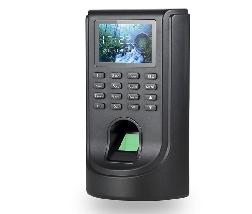 Lector RFID de huellas dactilares con pantalla TFT para sistema de Control de acceso de puerta con timbre de tarjeta inteligente con contraseña