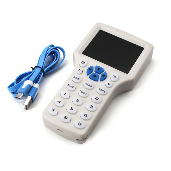 Портативный портативный RFID 125 кГц 13,56 МГц H-ID считыватель смарт-карт писатель
