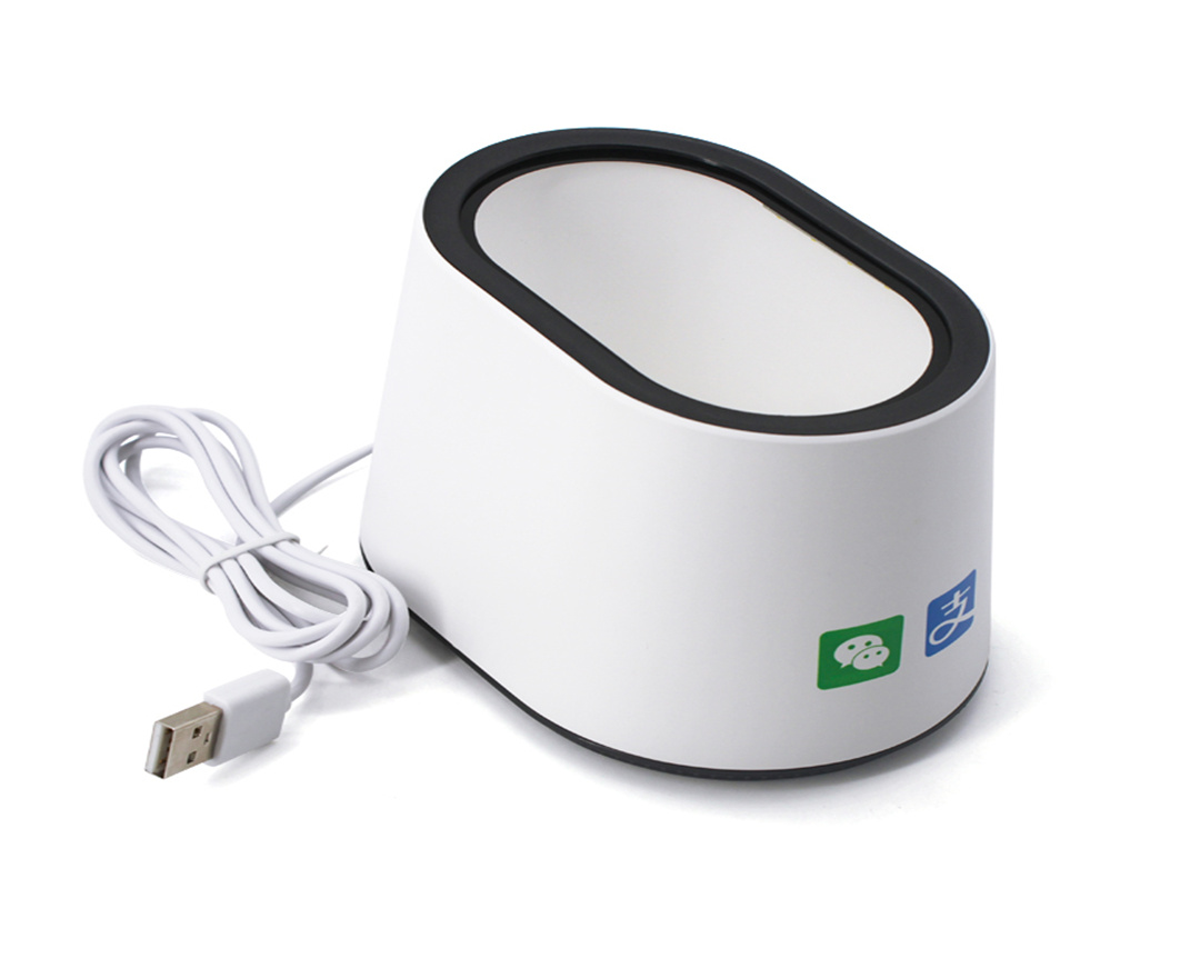 वायर्ड एलईडी बारकोड स्कॅनर बॉक्स USB 2.0 इंटरफेस लेसर बारकोड स्कॅनर 1D 2D RFID बारकोड स्कॅनर गन