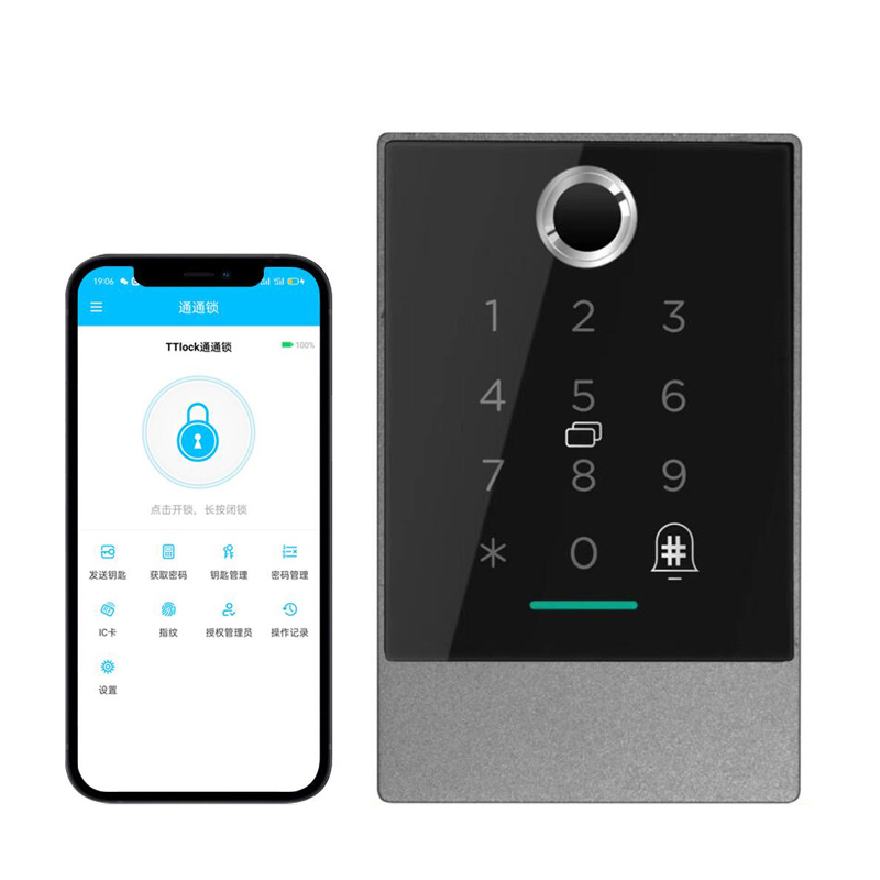 ttlock contactless access control fingerprint smart access control with rfid card reader and password keypad