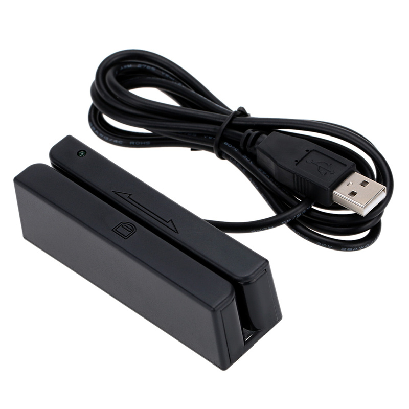 USB RS232 واجهة قارئ بطاقة ممغنطة قارئ بطاقة الشريط المغناطيسي