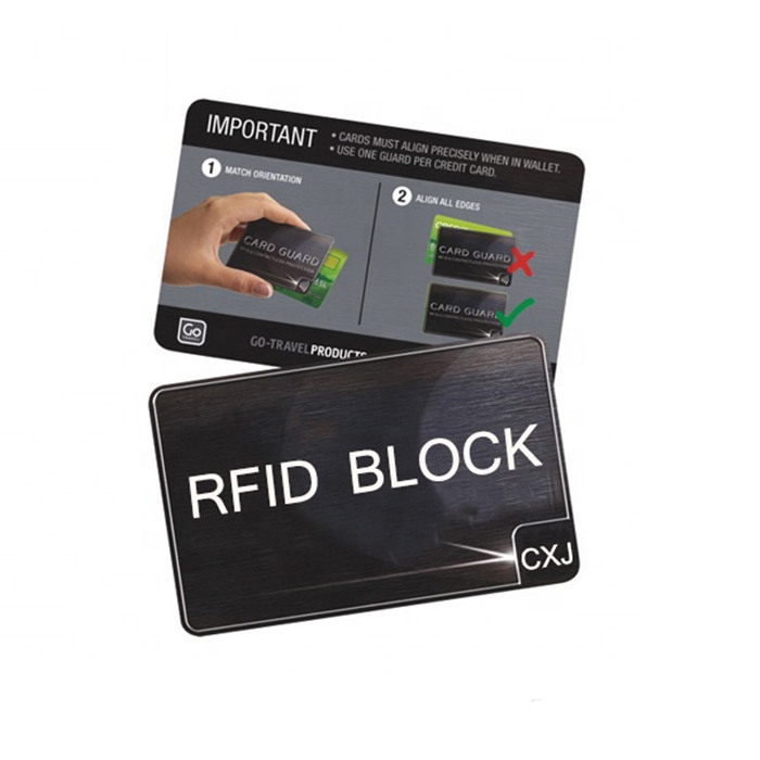 Peněženka RFID Nfc ofsetový tisk Singal Blocking Shield Card Skimming Blocker Card