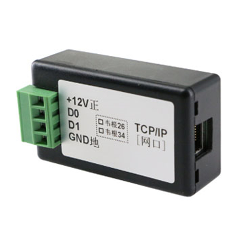 WE03 Single Wiegand Input Converter til TCP IP Wiegand Converter til Ethernet WG26-TCP Converter