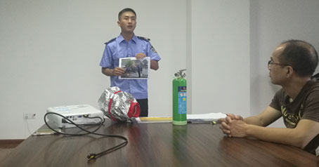 We did a fire safety training for the company staff