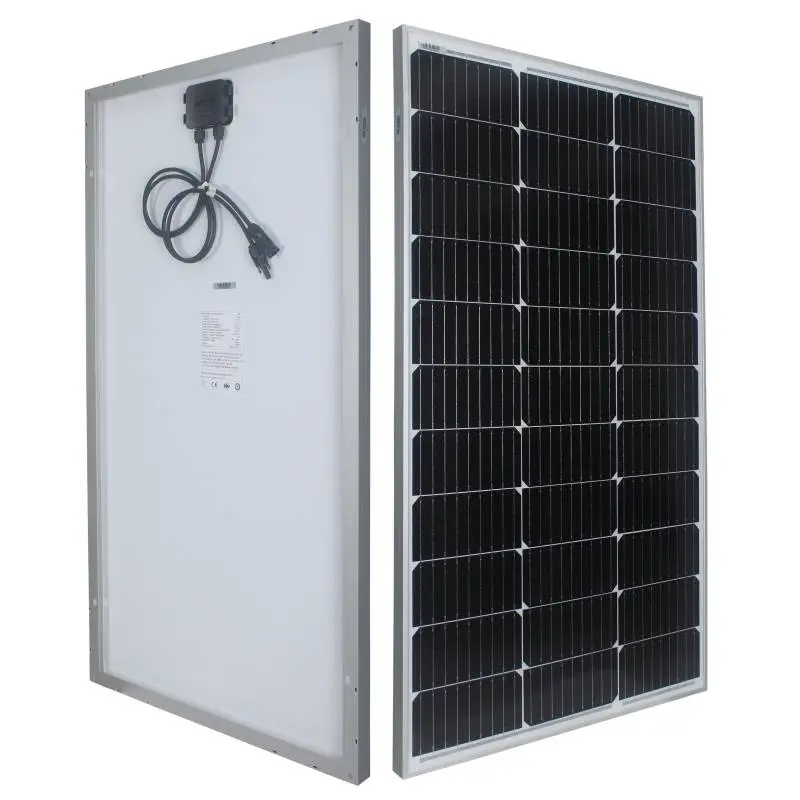 100 watt 12 volt solcellepanel monokrystallinsk solcellepanel høyeffektiv modul RV marine båt campingvogn Off Grid