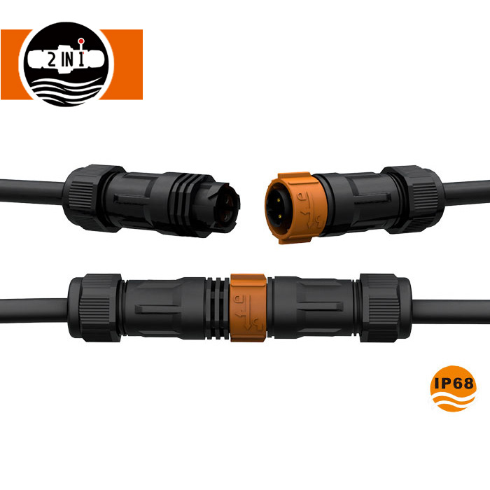 10A 2 -пинов водоустойчив кабел за бързо заключване с автоматично заключване
