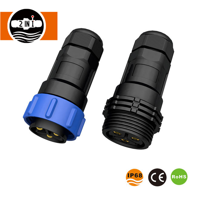 High Current 2 Wire Waterproof Male Female Connector