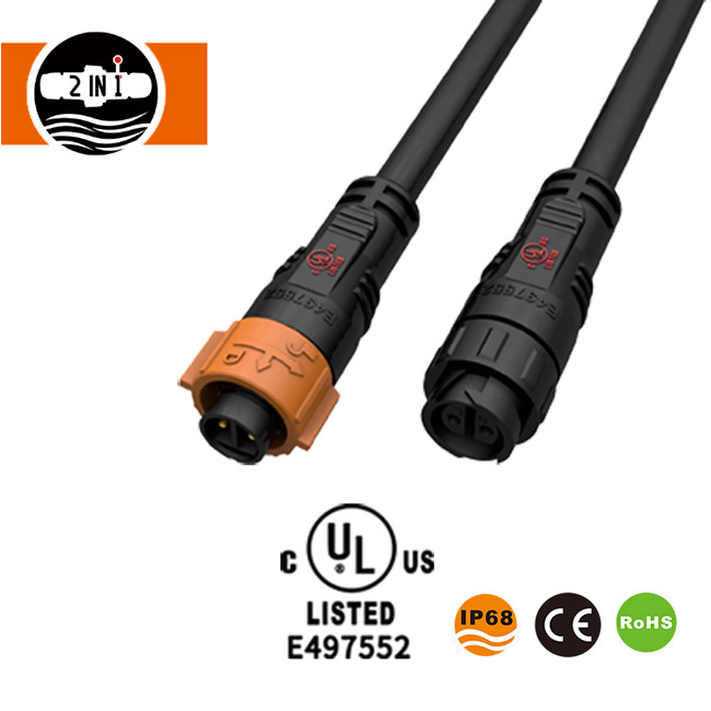 UL Listed M16 Waterproof Auto Lock Cable Connector