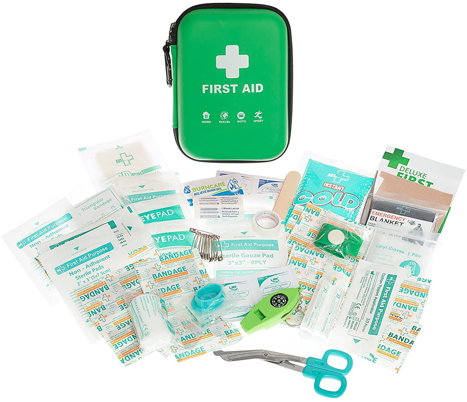 Green Hard EVA First Aid Kit - 1 