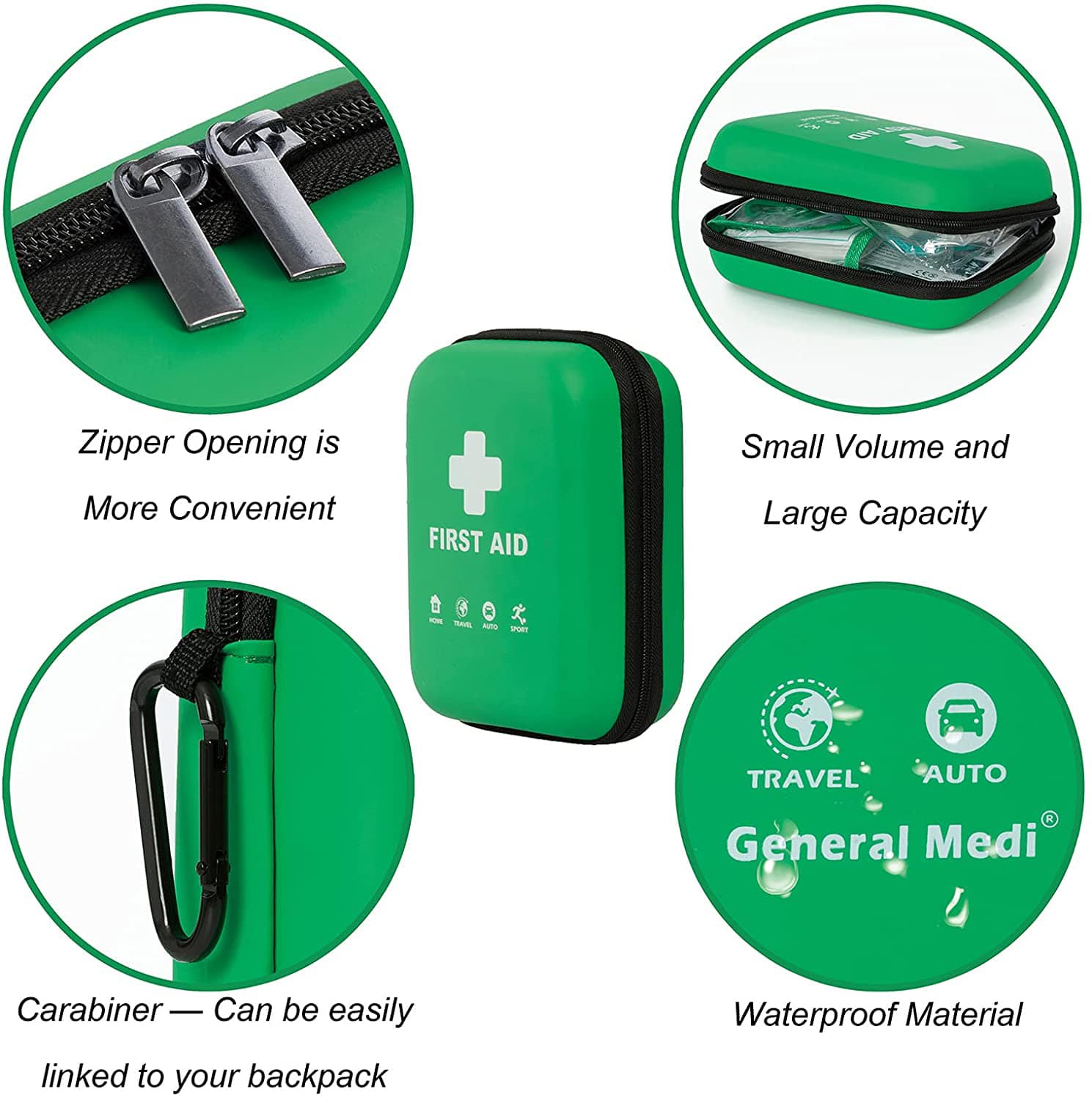 Green Hard EVA First Aid Kit - 2