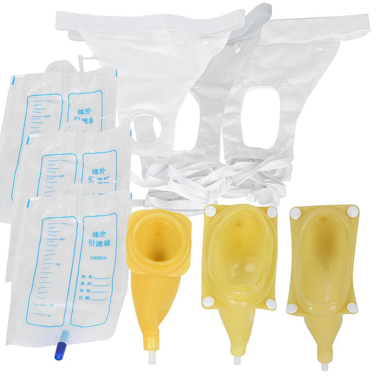 Silicone Urine Collector Bag Adults Urinal with Urine Catheter Bags for Older Men Woman Elderly Toilet Pee - 0