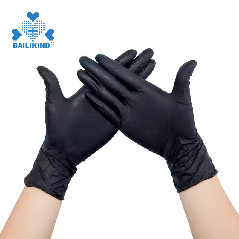 Het kenmerk van wegwerp zwarte synthetische handschoenen