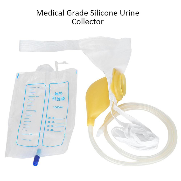 Silicone Urine Collector Bag Adults Urinal with Urine Catheter Bags for Older Men Woman Elderly Toilet Pee - 1
